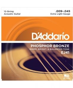 CORDIERA PER CHITARRA ACUSTICA D'ADDARIO EJ41 PHOSPHOR BRONZE 12 CORDE