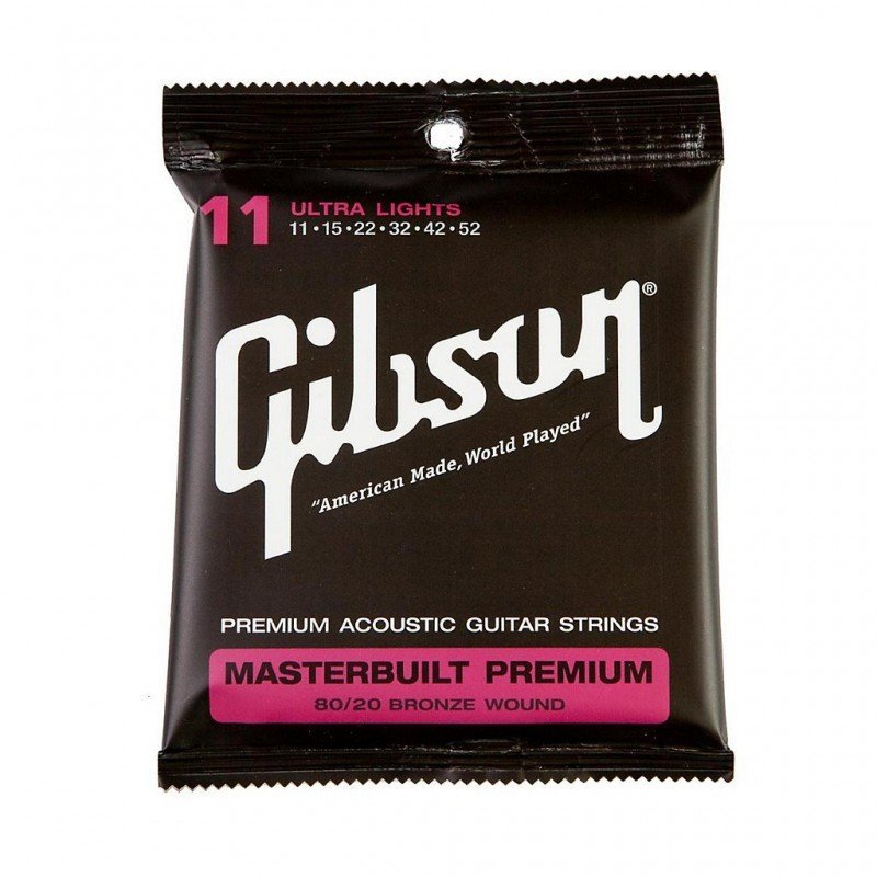 CORDIERA PER CHITARRA ACUSTICA GIBSON MASTERBUILT PREMIUM 8020 BRASS SAG-BRS11
