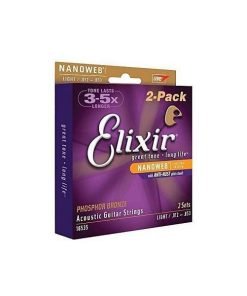 CORDIERA PER CHITARRA ACUSTICA ELIXIR PRO 2-PACK 16535 NANOWEB 2 MUTE (012-053)