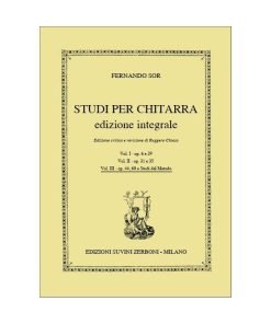 LIBRO Studi Per Chitarra VOL.3 Di Fernando Sor (revisione di R.Chiesa)