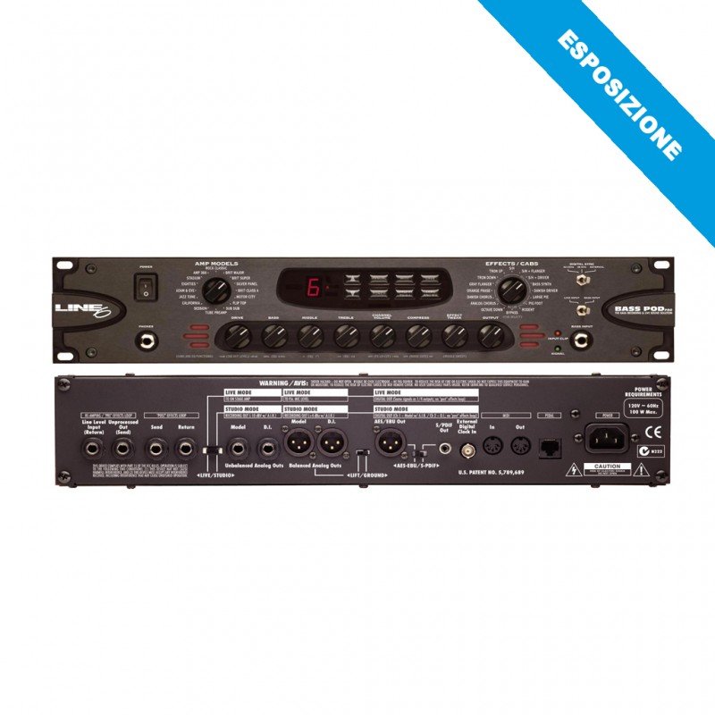 MULTIEFFETTO PER BASSO LINE6 POD PRO -( ESPOSIZIONE)