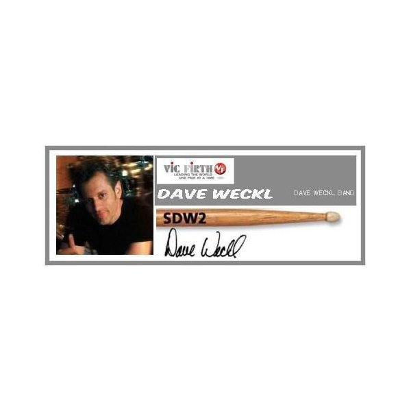 BACCHETTE VIC FIRTH SIGNATURE DAVE WECKL SS-SDW2 EVOLUTION