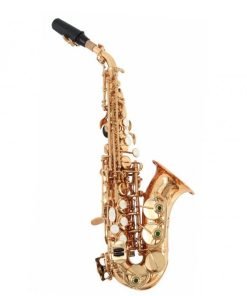 SAX SOPRANO CURVO SIb CON CHIAVE FA# SOUNDSATION SSSXC-21 GOLD