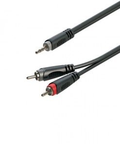 CAVO PROFESSIONALE AUDIO MINI JACK / 2 RCA SOUNDSATION GO-LINK SJRR-30BK 3m