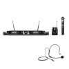 DOPPIO RADIOMICROFONO AD ARCHETTO E GELATO LD Systems U505 HBH 2