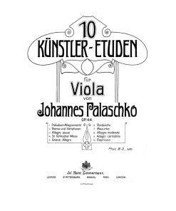 LIBRO Etuden Op. 44 Fr Viola Johannes Palaschko