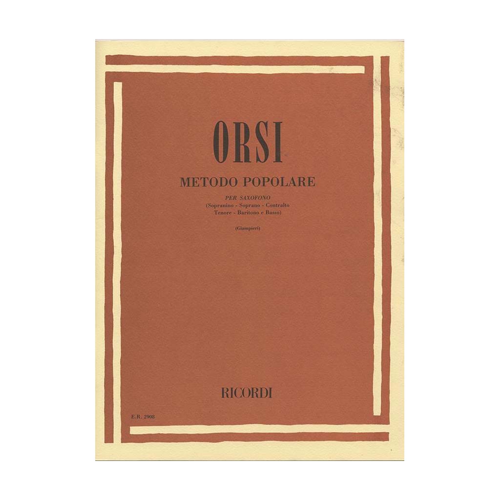LIBRO Metodo Popolare per Sax ORSI