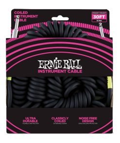 CAVO JACK  ERNIE BALL A SPIRALE NERO P06048 9mt