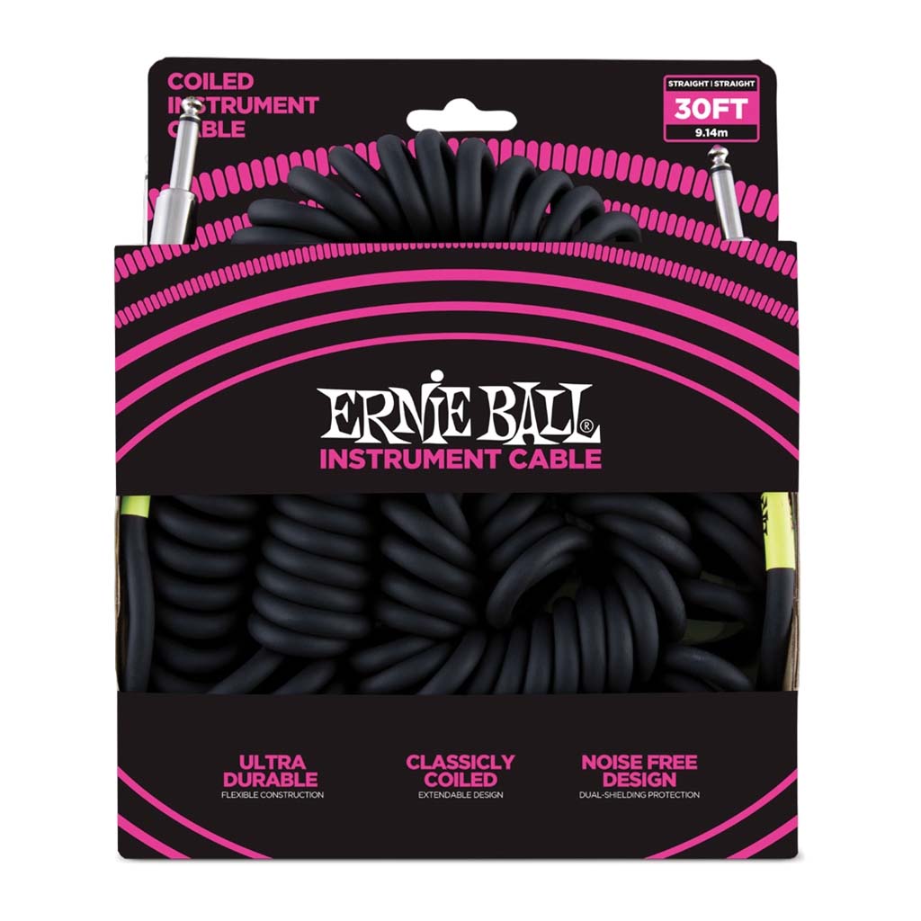 CAVO JACK ERNIE BALL A SPIRALE NERO P06048 9mt