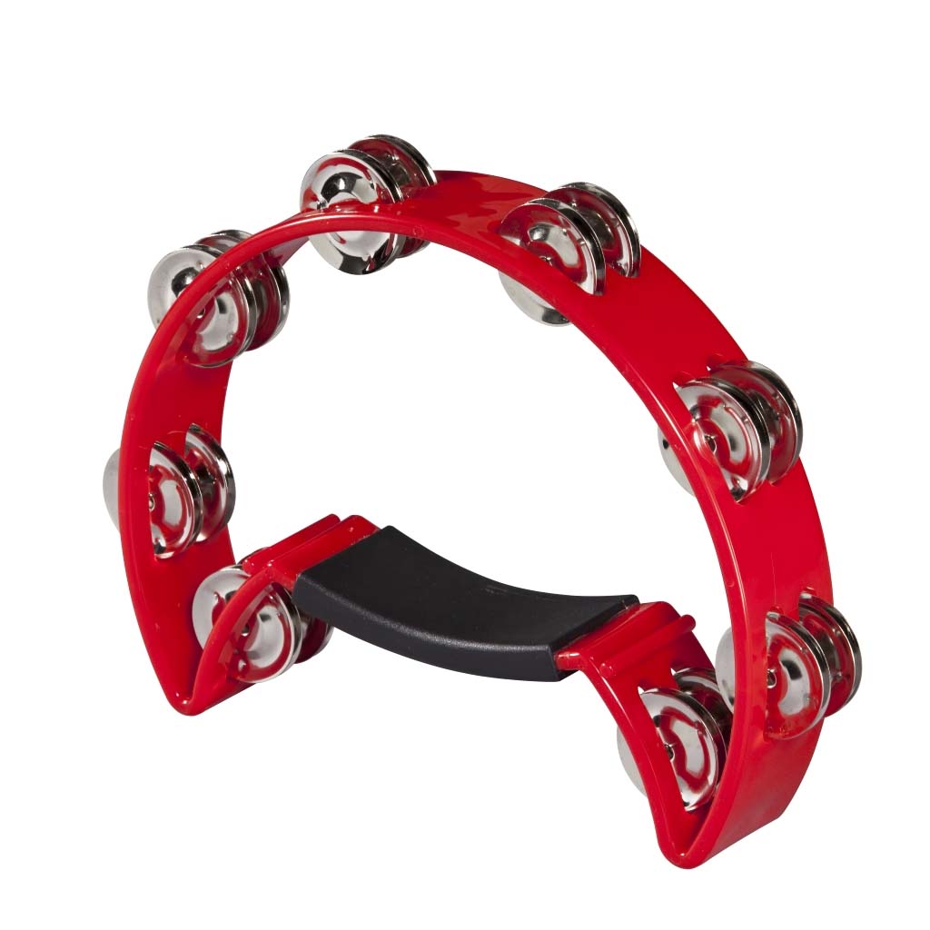 TAMBURELLO CEMBALO MEZZALUNA SOUNDSATION TM-1B Rosso