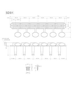 Alternative view of MECCANICHE PER CHITARRA GOTOH SD-91 N 05M MG L6 (AUTO BLOCCANTE )