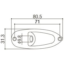 PIASTRA CROMATA JCS-1C CHITARRA INNESTO JACK - immagine 2