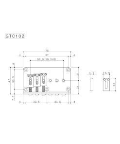 Alternative view of PONTE TREMOLO PER STRATOCASTER GOTOH CHITARRA ELETTRICA GTC102 CK