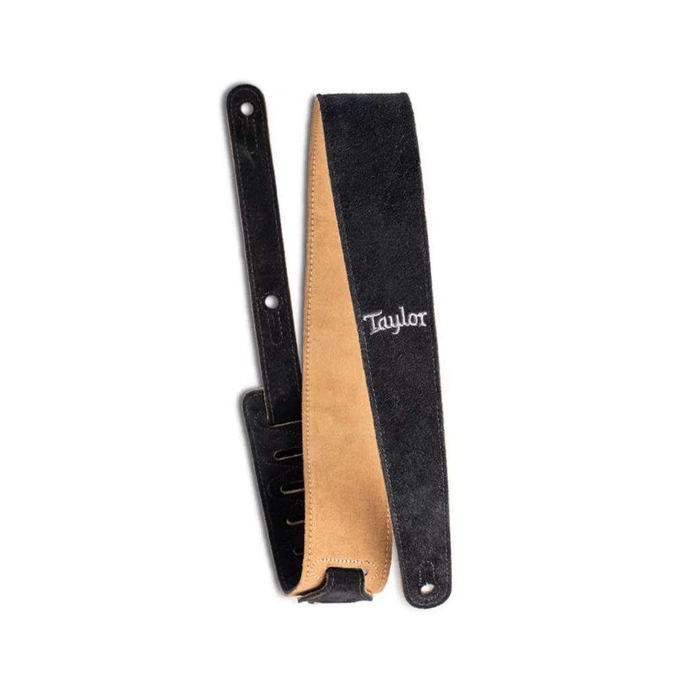 TRACOLLA PER CHITARRA ACUSTICA TAYLOR Embroidered Suede 2.5" Guitar Strap Black