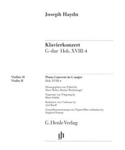 LIBRO Concerto for Piano (Harpsichord) and Orchestra G major Hob. XVIII:4 di Franz Joseph Haydn