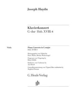 LIBRO Concerto for Piano (Harpsichord) and Orchestra G major Hob. XVIII:4 di Franz Joseph Haydn