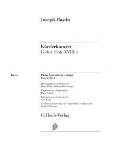 LIBRO Concerto for Piano (Harpsichord) and Orchestra G major Hob. XVIII:4 di Franz Joseph Haydn