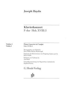 LIBRO Concerto for Piano (Harpsichord) and Orchestra F major Hob. XVIII:3 di Franz Joseph Haydn