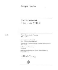 LIBRO Concerto for Piano (Harpsichord) and Orchestra F major Hob. XVIII:3 di Franz Joseph Haydn