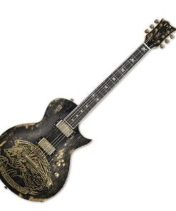 CHITARRA ELETTRICA ESP Will Adler Warbird Distressed - Black w/ Graphic - c/astuccio
