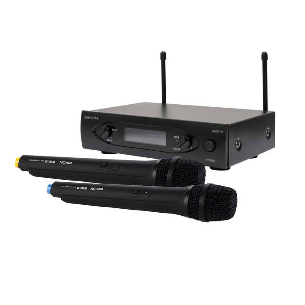 DOPPIO RADIOMICROFONO A GELATO UHF WIRELESS EIKON WM101DM V2