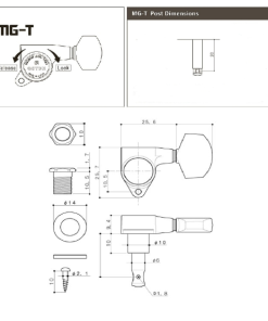 Alternative view of MECCANICHE PER CHITARRA GOTOH  SG301 C 04 MGT  L3R3 Autobloccanti