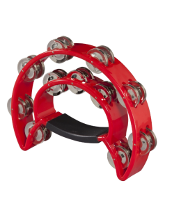 TAMBURELLO CEMBALO MEZZALUNA PEACE TM-2B-ROSSO