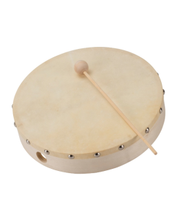 TAMBURELLO SOUNDSATION STB-12 in acero con battente e pelle naturale 12"