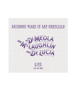 VINILE AL Di Meola, Mclaughlin & De Lucia Saturday Night In San Francisco