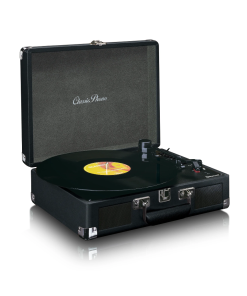 GIRADISCHI STILE VINTAGE LENCO CLASSIC PHONO TT-115 CON BT & Built-In Speakers, BLACK