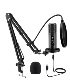 MICROFONO A CONDENSATORE USB  CON ASTA MAONO MAONO PM422 Podcast USB Microphone Plug & Play