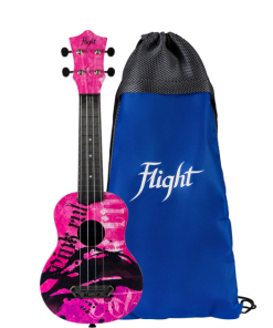 UKULELE FLIGHT Ultra Travel Soprano Ukulele - Pink Rules
