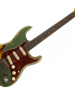 CHITARRA ELETTRICA Fender Custom Limited Edition Roasted '61 Strat Super Heavy Relic Aged Sherwood Green Metallic over 3-Color Sunburst