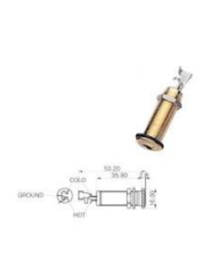 CONNETTORE JACK INTERNO PER CHITARRA PARTSLAND FEMMINA JACK 943182 (gold )
