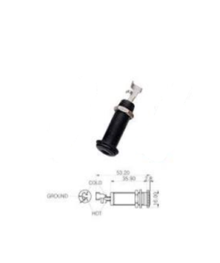 CONNETTORE JACK INTERNO PER CHITARRA PARTSLAND FEMMINA JACK 943181 (nero)