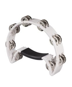 TAMBURELLO CEMBALO MEZZALUNA PEACE TM-1B-BIANCO