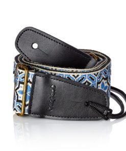 TRACOLLA PER CHITARRA E BASSO BESPECO   con pattern in tessuto jacquard  blu