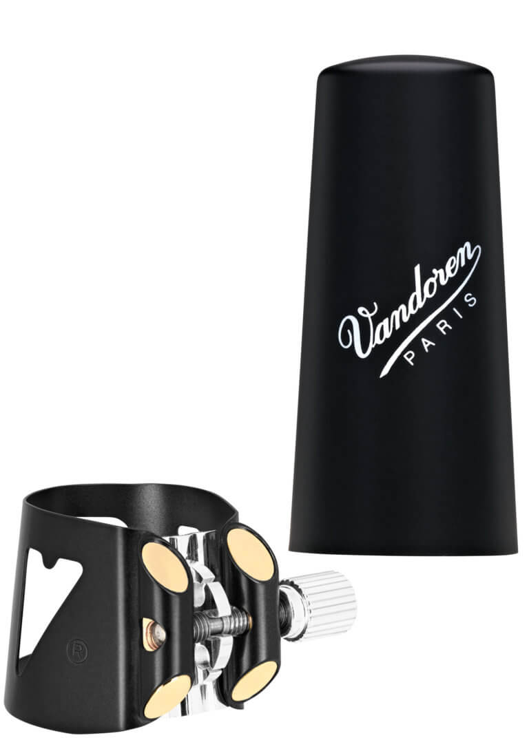 COPRIBOCCHINO E LEGATURA PER CLARINETTO Bb VANDOREN LC01BP Optimum black con cap