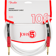 CAVO JACK FENDER PER STRUMENTI  John 5 Instrument Cable White and Red 10' - 3mt