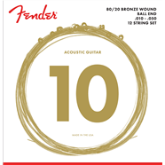 CORDIERA PER CHITARRA ACUSTICA FENDER 70-12L (10-50 12 CORDE )
