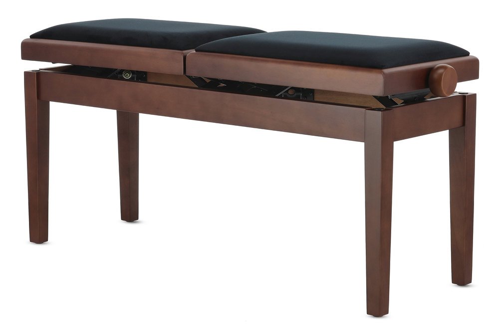 PANCA DOPPIA PER PIANOFORTE GEWA DELUXE DOUBLE NOCE SATINATO