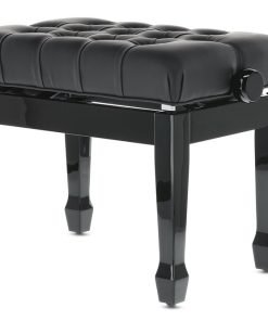 PANCA PER PIANOFORTE GEWA DELUXE XL PELLE PUNZONATA Nero lucido
